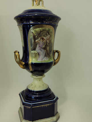 Porcelain Urn Jar Lid Vase Eichwald Bloch & Co