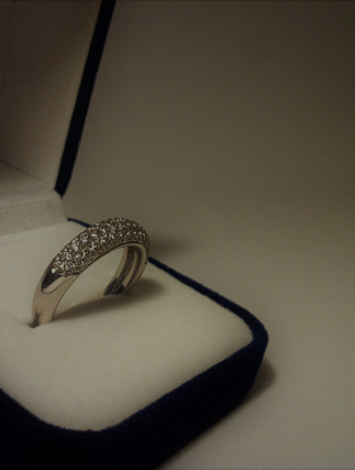 Ring of Brilliant White Gold