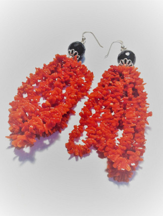 Earrings Coral Silver