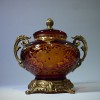 Antique Ruby Glass Candy Box