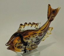 Fish figure of glass