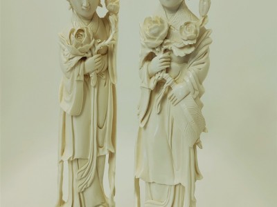 Pair of Ivory Figurines