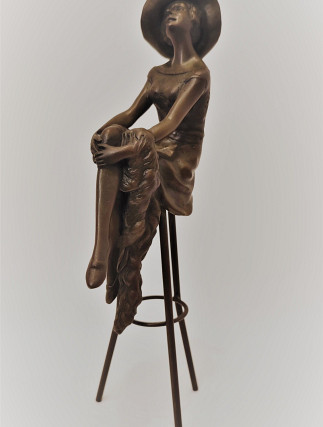 Lady on the bar stool