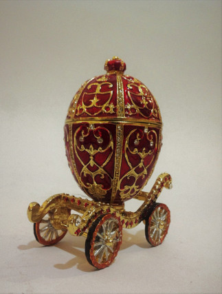 French Enamel Egg Carriage