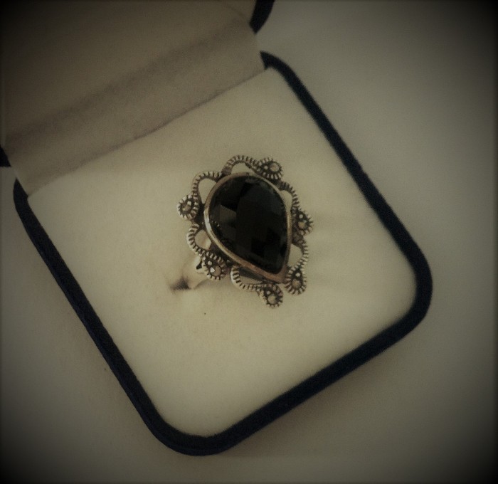 Silver Ring Onix