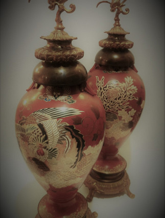 Chinese Enamel Vases Pair