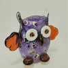 Owl figure of glass