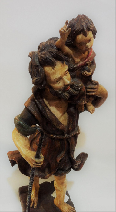 Wooden Sculpture of St. Christopher