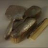 Silver Comb Brushes & Mirror Set