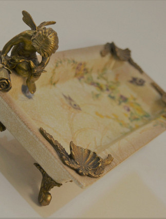 Platter Ceramic and Bronze