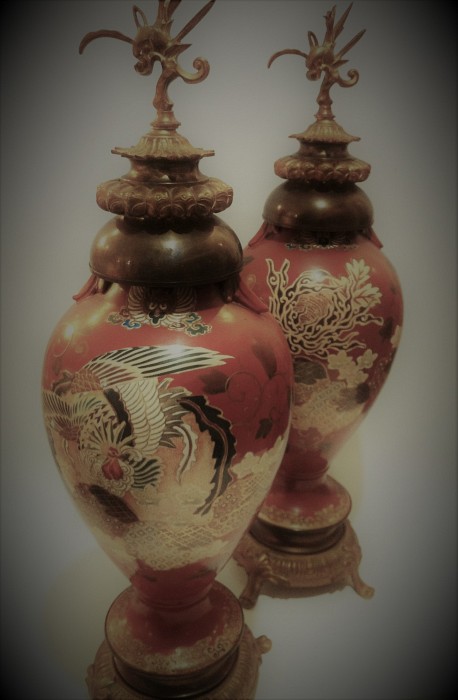 Chinese Enamel Vases Pair